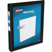 Avery&reg; Showcase Economy View Binder - 1" Binder Capacity - Letter - 8 1/2" x 11" Sheet Size - 175 Sheet Capacity - Fastener(s): Ring - Pocket(s): 2, Internal - Black - 14.72 oz - 1 Each