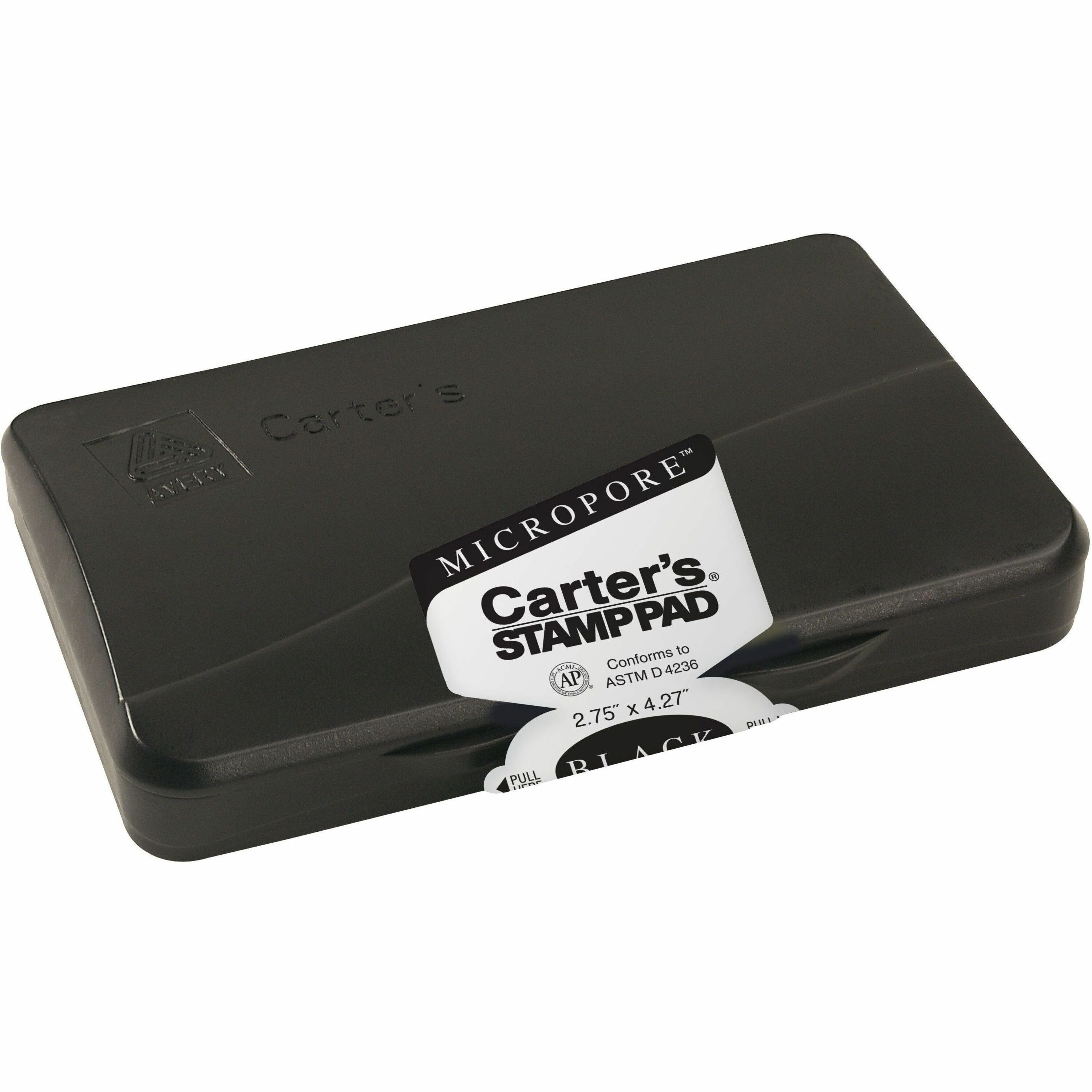 2.8" Width x 4.3" Length - Black Ink - Black - 1 Each