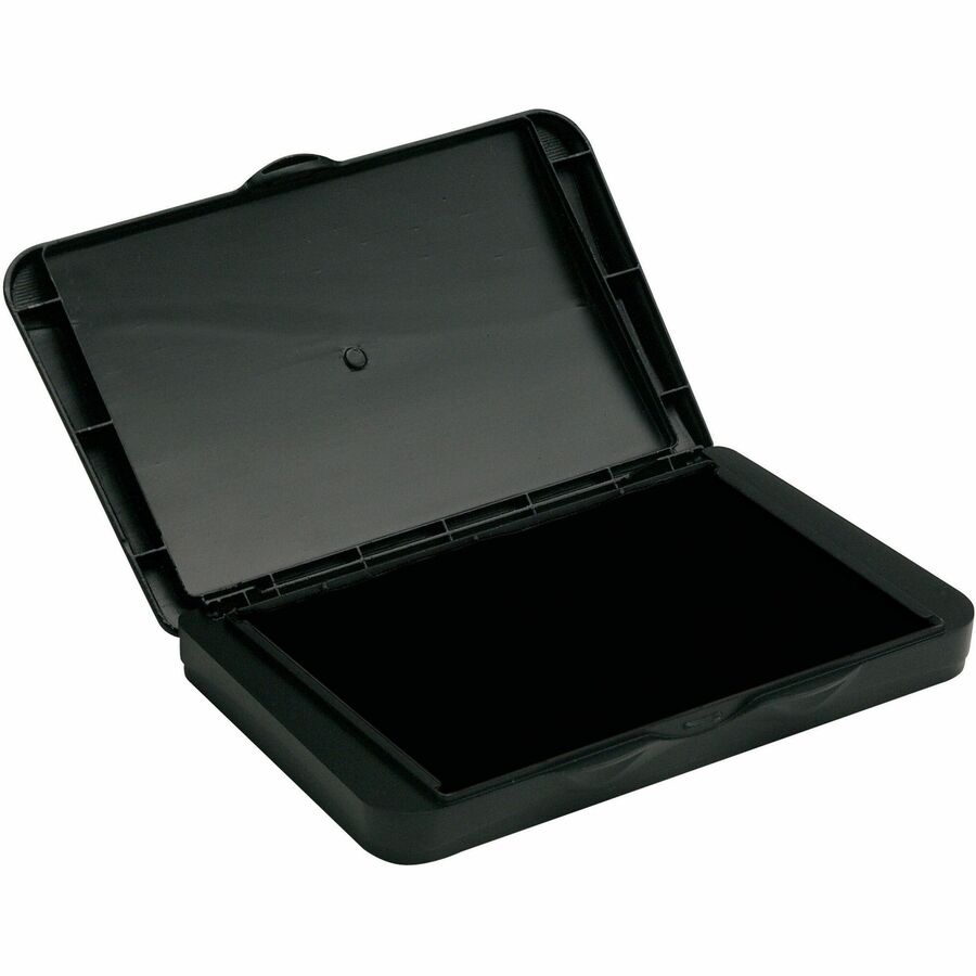 2.8" Width x 4.3" Length - Foam Pad - Black Ink - Black - 1 Each