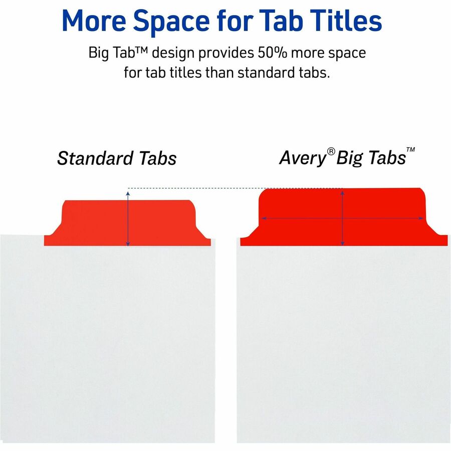 Avery&reg; Big Tab Write & Erase 8-Tab Dividers (23079)