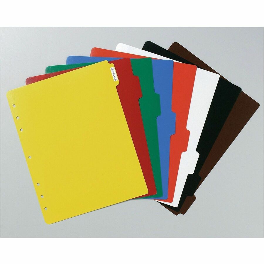 Avery&reg; Plastic Tab Dividers w/ White Labels - 8 x Divider(s) - 8 Tab(s) - 8 - 8 Tab(s)/Set - 8.5" Divider Width x 11" Divider Length - 7 Hole Punched - Self-adhesive - Multicolor Plastic Divider - Multicolor Plastic Tab(s) - 8 / Set