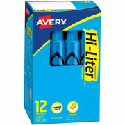 Chisel Marker Point - Fluorescent Blue Ink - Water Based - 1 Dozen
