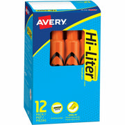 Chisel Marker Point - Washable - Fluorescent Orange Ink - Water Based - Orange Barrel - 1 Dozen