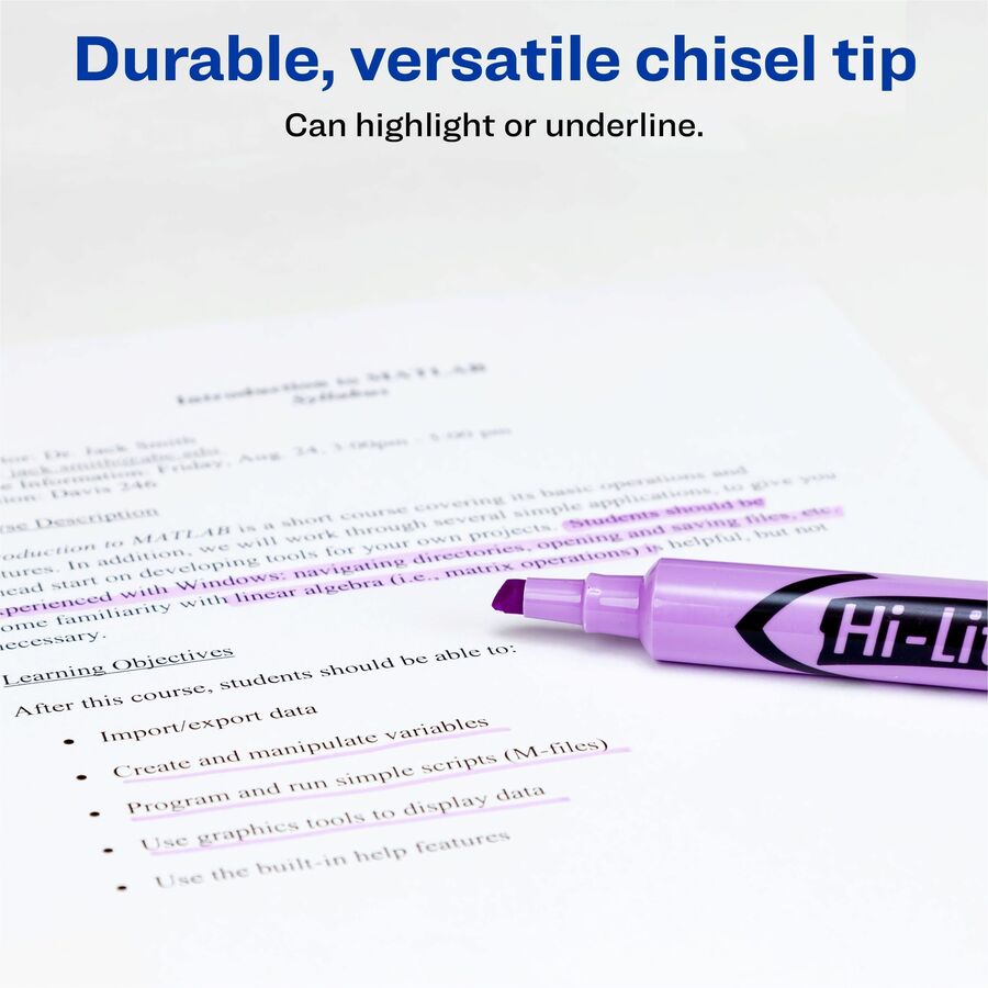 Chisel Marker Point - Fluorescent Purple Ink - Purple Barrel - 1 Dozen