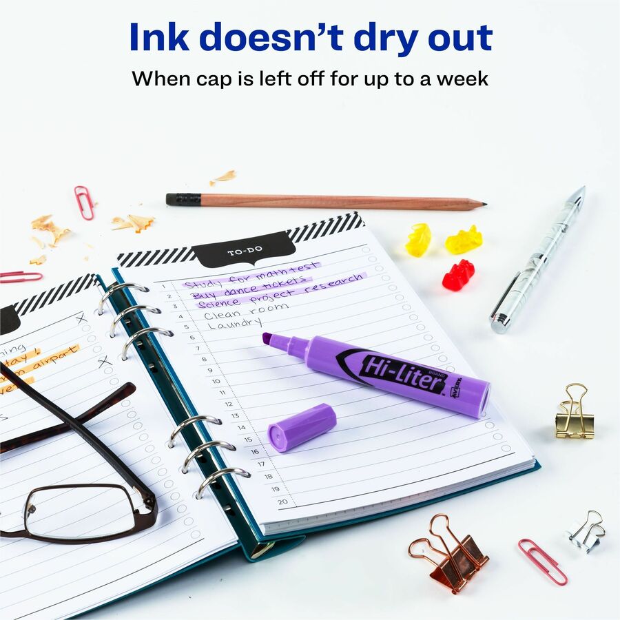 Chisel Marker Point - Fluorescent Purple Ink - Purple Barrel - 1 Dozen