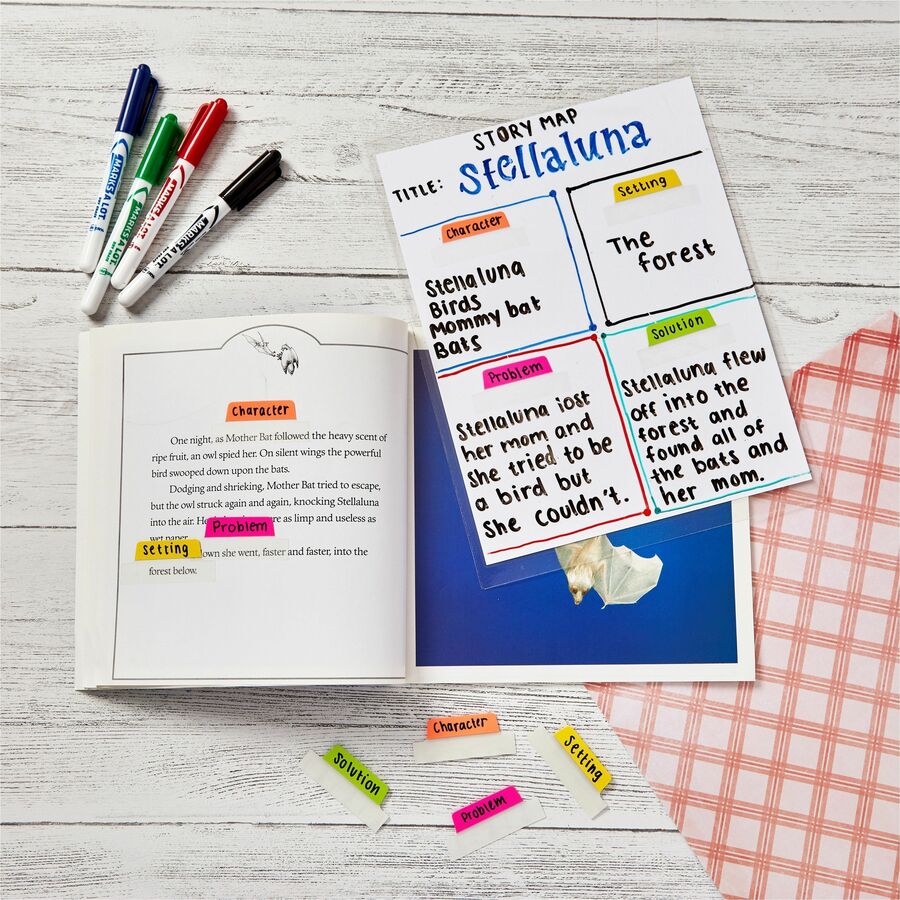 Avery&reg; Marks A Lot Pen-Style Dry Erase Markers - Bullet Marker Point - Erasable - Washable - Black, Red, Blue, Green Ink - Black, Red, Blue, Green, White Barrel - 4 / Pack
