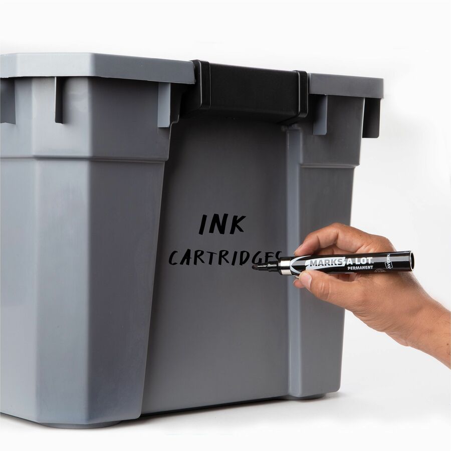 Bullet Marker Point - Black Ink - Black Barrel - 1 Dozen