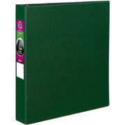Avery Durable Binder, DuraHinge, 1 1/2" Capacity, Letter Size (8 1/2" x 11"), 375 Sheet, 3 Slant D-Rings, 2 Internal Pockets, Green, Recycled, 1 Each