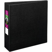 Avery Durable Binder, DuraHinge, 3" Slant D-Ring, 600 Sheet Capacity, Letter Size 8.5" x 11", 2 Internal Pockets, Black, 1 Each, Recycled Content