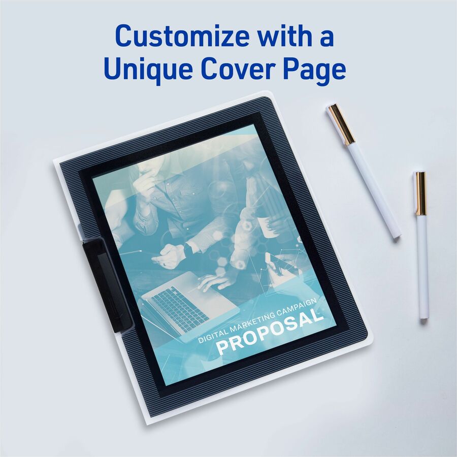 8 1/2" x 11" - 25 Sheets Capacity - Polypropylene - Assorted - 0% Recycled - 24 / Box
