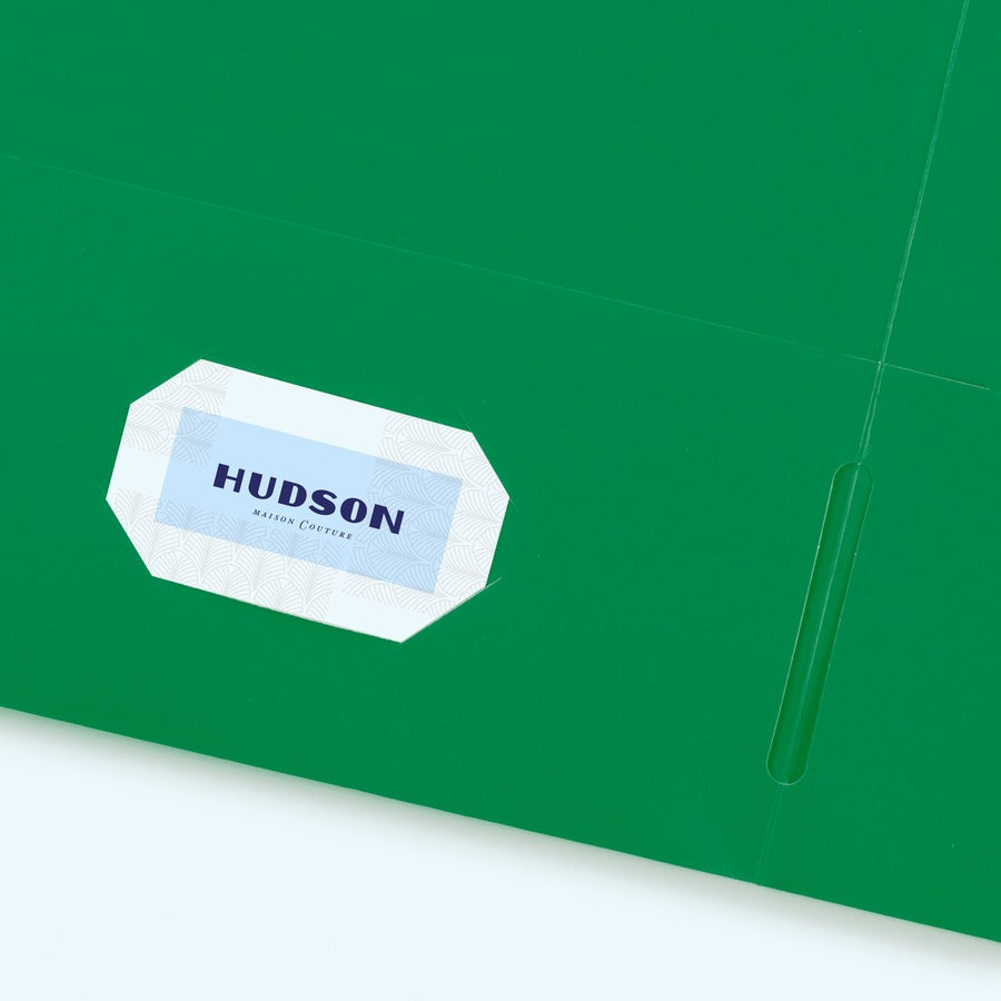 Avery&reg; Letter Pocket Folder - 8 1/2" x 11" - 40 Sheets Capacity - 2 Internal Pocket(s) - Paper - Green - 0% Recycled - 25 / Box