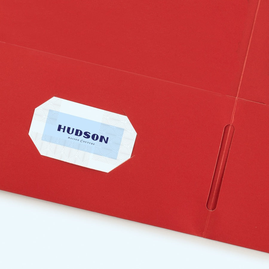 Avery&reg; Letter Pocket Folder - 8 1/2" x 11" - 40 Sheets Capacity - 2 Internal Pocket(s) - Paper - Red - 0% Recycled - 25 / Box