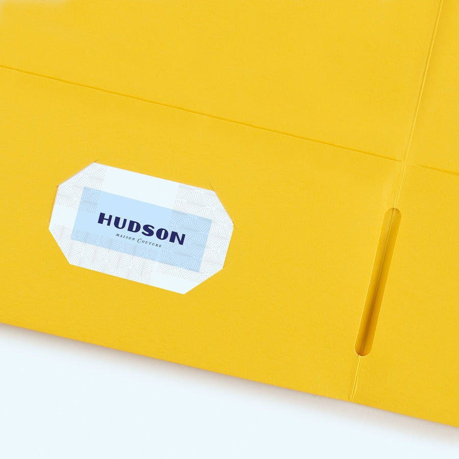 Avery&reg; Letter Pocket Folder - 8 1/2" x 11" - 40 Sheets Capacity - 2 Internal Pocket(s) - Paper - Yellow - 0% Recycled - 25 / Box