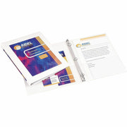 1/2" Binder Capacity - Letter - 8 1/2" x 11" Sheet Size - 135 Sheet Capacity - 135 Ring(s) - Fastener(s): Slant Ring - Pocket(s): 2 - Vinyl - Adhesive, Business Card Holder, Gap-free Ring, Heavy Duty, Pocket, Recyclable - 1 Each
