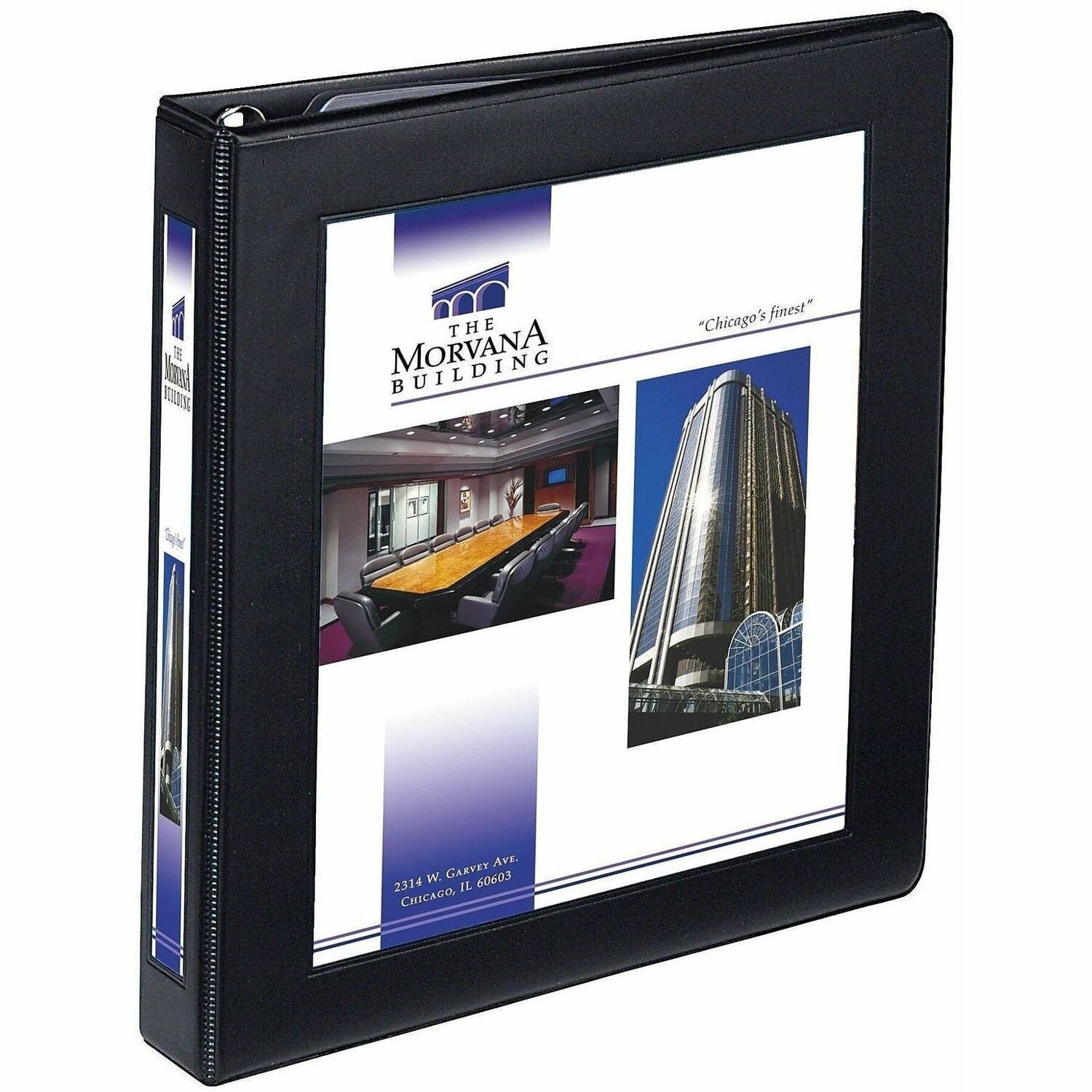 Avery Heavy-Duty Framed View 3-Ring Binder, 1" Capacity, Letter Size, 275 Sheet Capacity, 2 Internal Pockets, Black, 1 Each