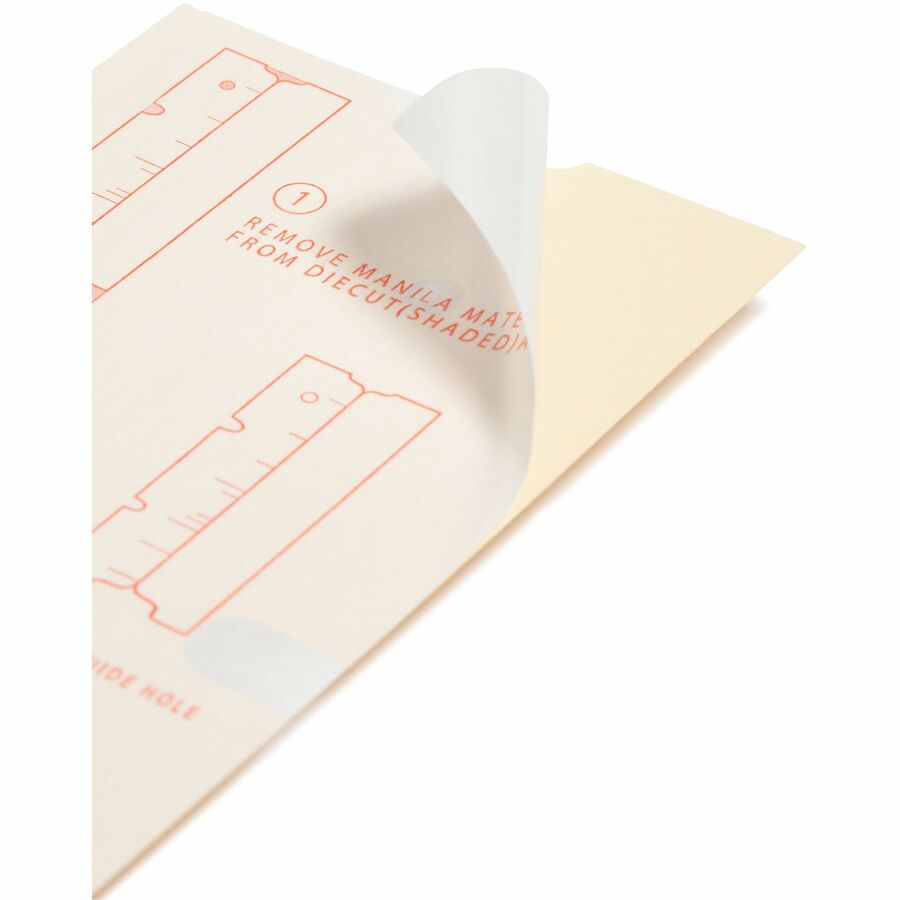 Smead Self-Adhesive End Tab Converters - End Tab(s) - 8" Tab Height - Letter/Legal - Permanent - Manila Tab(s) - 10% Recycled - 500 / Box