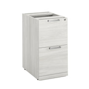 OfficeSource Laminate 2 Drawer Deluxe Full Pedestal - File/File - 22"D - Arcadia White