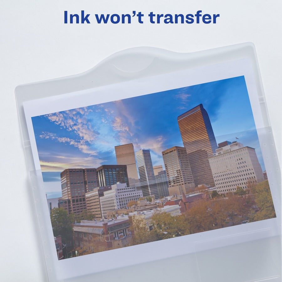 8 1/2" x 11" - 50 Sheets Capacity - 1 Front Pocket(s) - Poly - Clear - 0% Recycled - 12 / Box