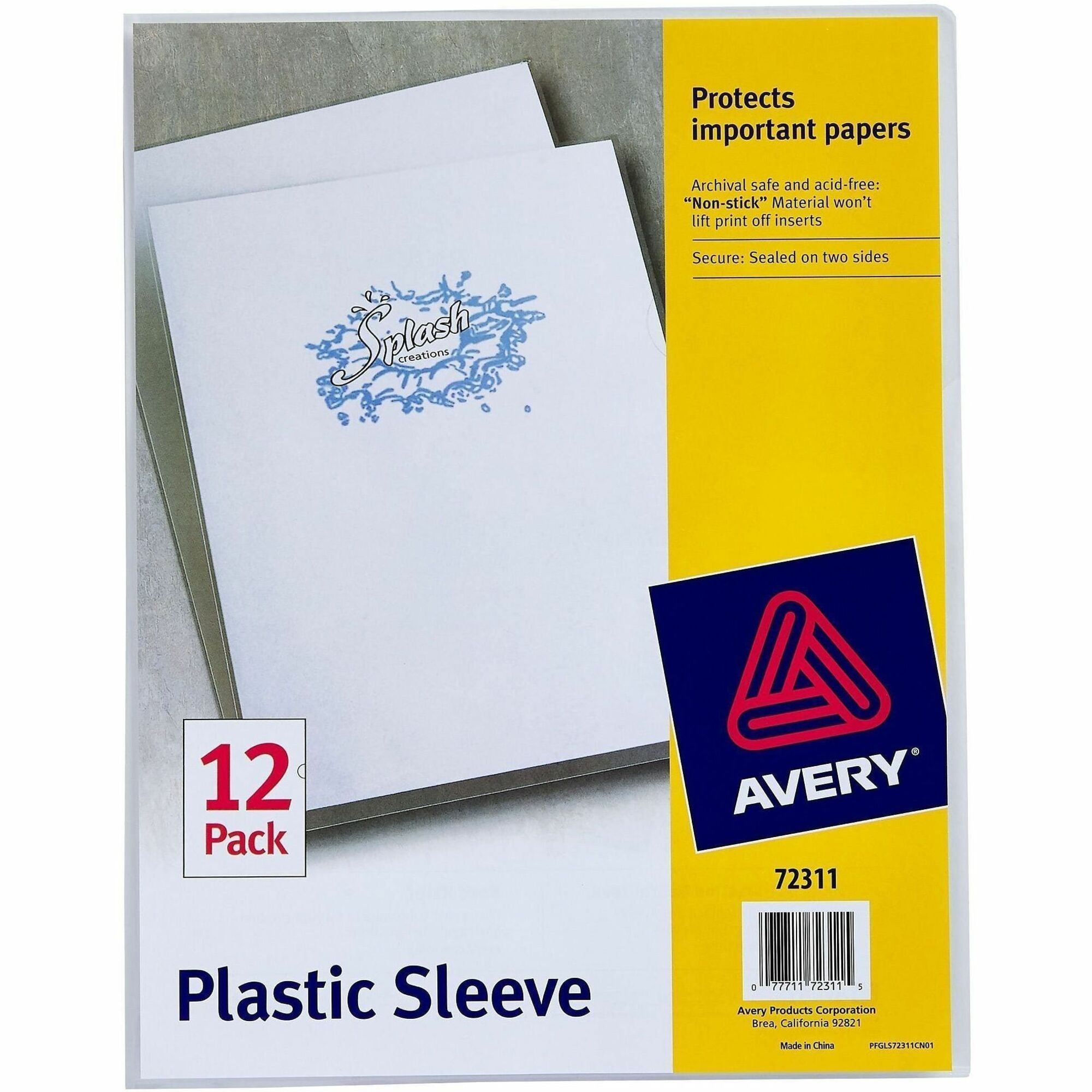 8 1/2" x 11" - 100 Sheets Capacity - Polypropylene - Clear - Non-stick, Lightweight - 12 / Pack