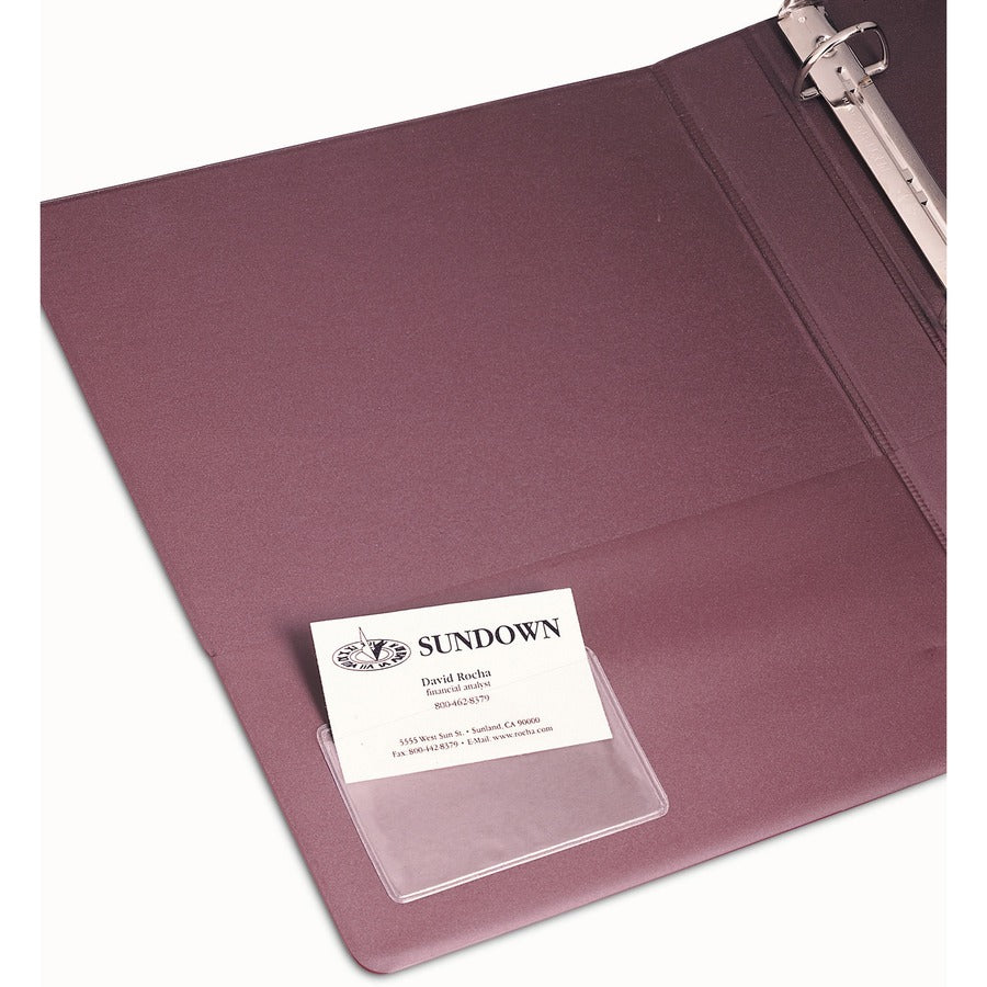 Support 3.50" x 2" Media - Vinyl - Clear - 10 / Pack