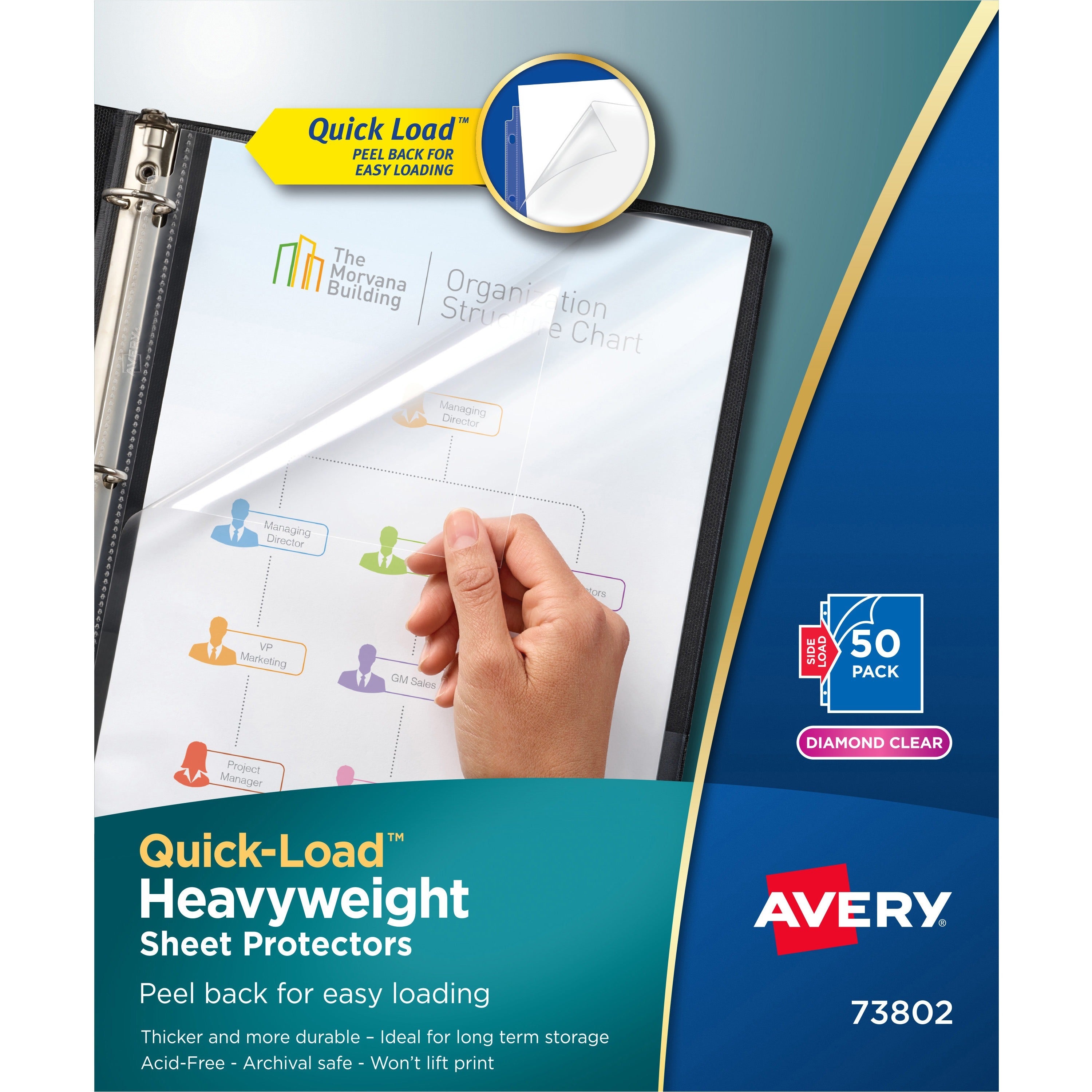 For Letter 8 1/2" x 11" Sheet - Clear - Polypropylene - 50 / Box