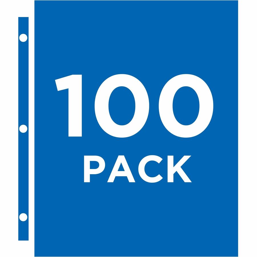 100 x Sheet Capacity - For Letter 8 1/2" x 11" Sheet - Clear - Vinyl - 100 / Box