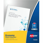 Avery&reg; Economy-Weight Sheet Protectors - For Letter 8 1/2" x 11" Sheet - Clear - Polypropylene - 50 / Box
