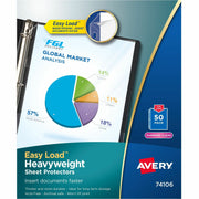 Avery&reg; Heavyweight Sheet Protectors - For Letter 8 1/2" x 11" Sheet - Ring Binder - Diamond Clear - Polypropylene - 50 / Box