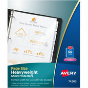 1 x Sheet Capacity - For Letter 8 1/2" x 11" Sheet - Ring Binder - Clear - Polypropylene - 50 / Box