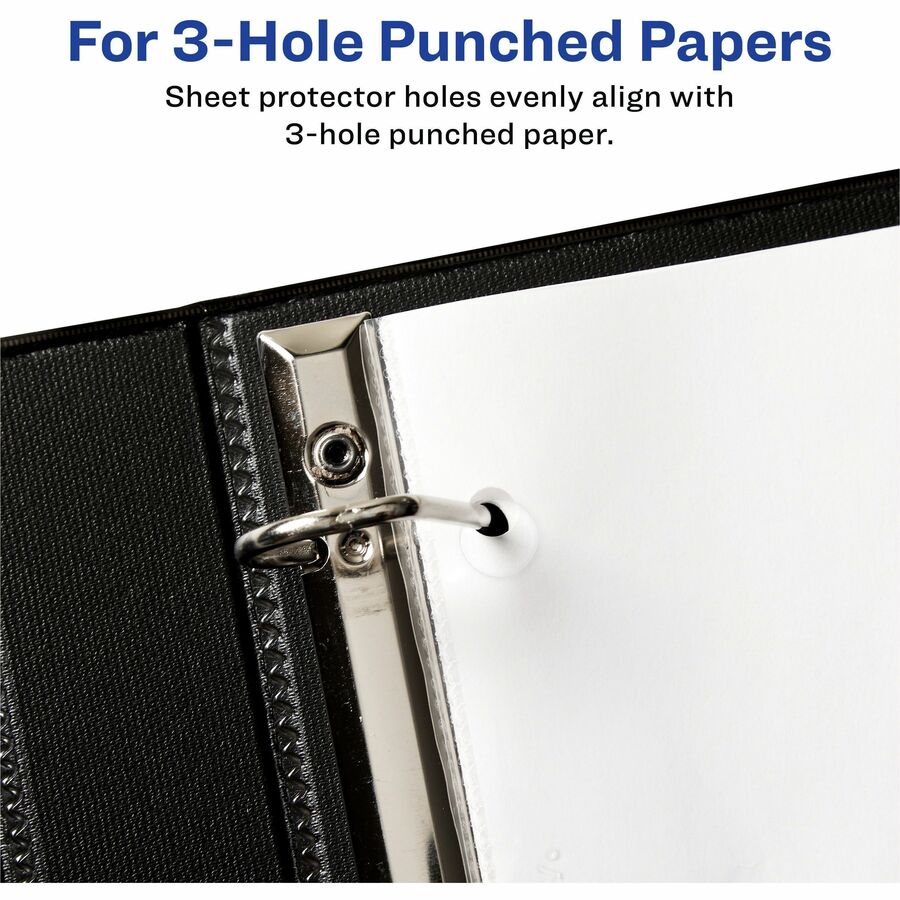 1 x Sheet Capacity - For Letter 8 1/2" x 11" Sheet - Ring Binder - Clear - Polypropylene - 50 / Box