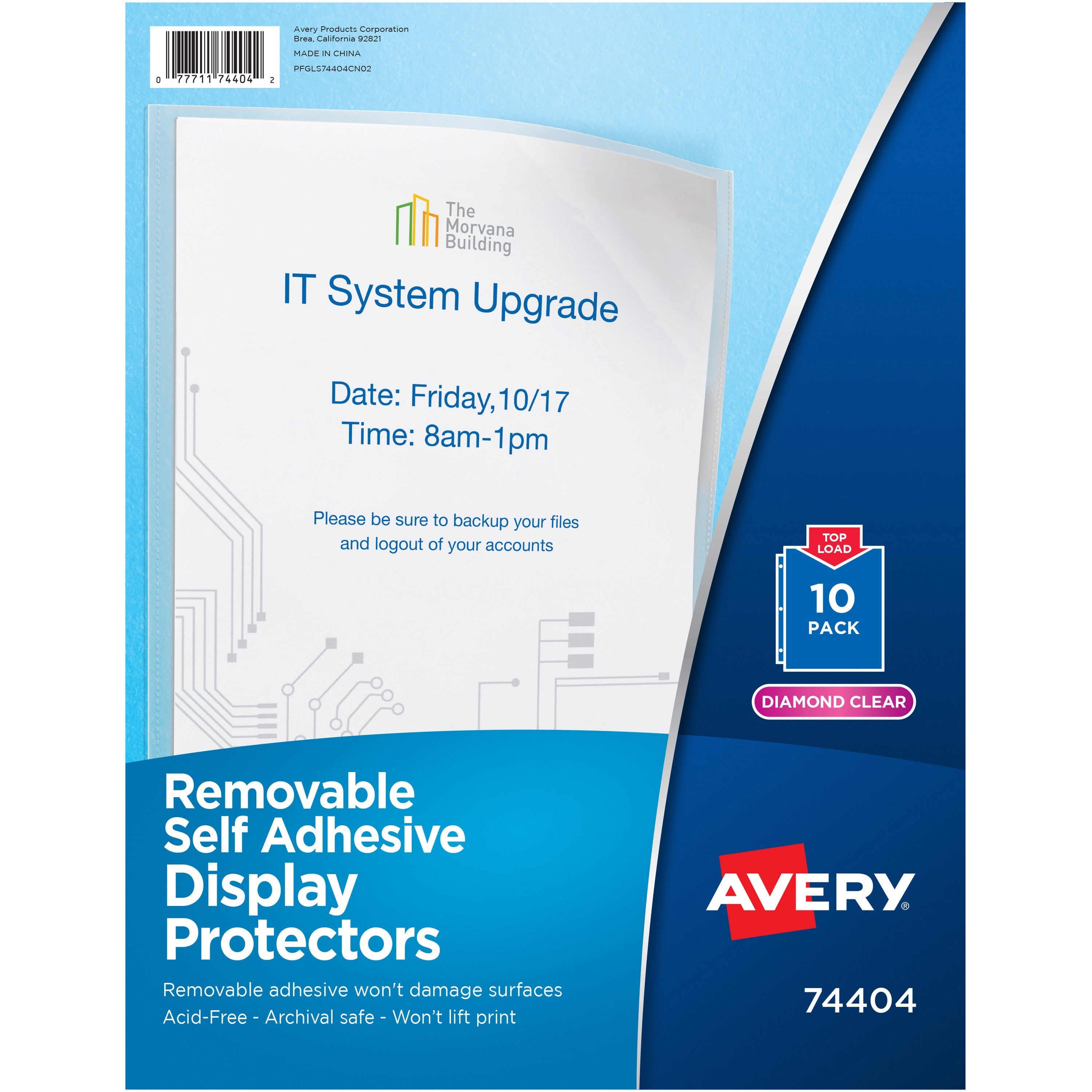 20 x Sheet Capacity - For Letter 8 1/2" x 11" Sheet - Top Loading - Clear - Polypropylene - 1 Pack