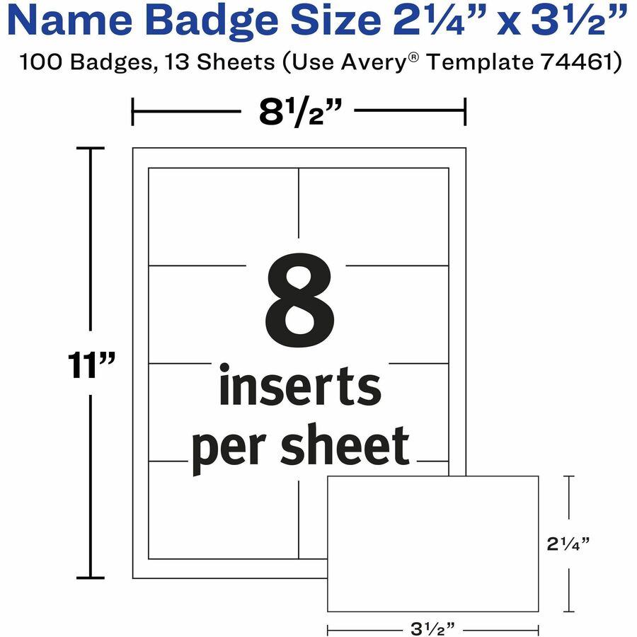 Legal - 8 1/2" x 11" - Durable, Reusable, Printable, Clip, Micro Perforated - White - 13 Sheets - 100 / Box