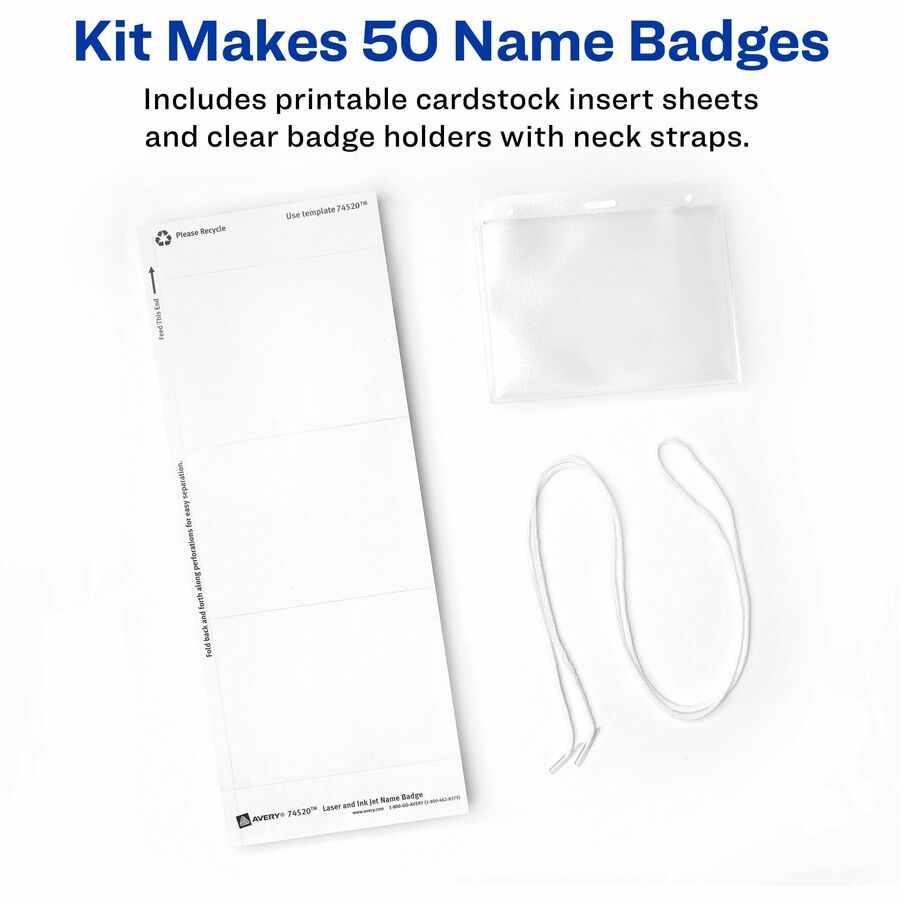 8 1/2" x 11" - Durable, Micro Perforated, Printable, PVC-free, Double-sided, Smudge-free - White - 50 / Box