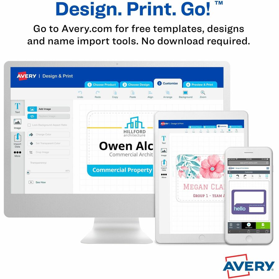 8 1/2" x 11" - Durable, Micro Perforated, Printable, PVC-free, Double-sided, Smudge-free - White - 50 / Box