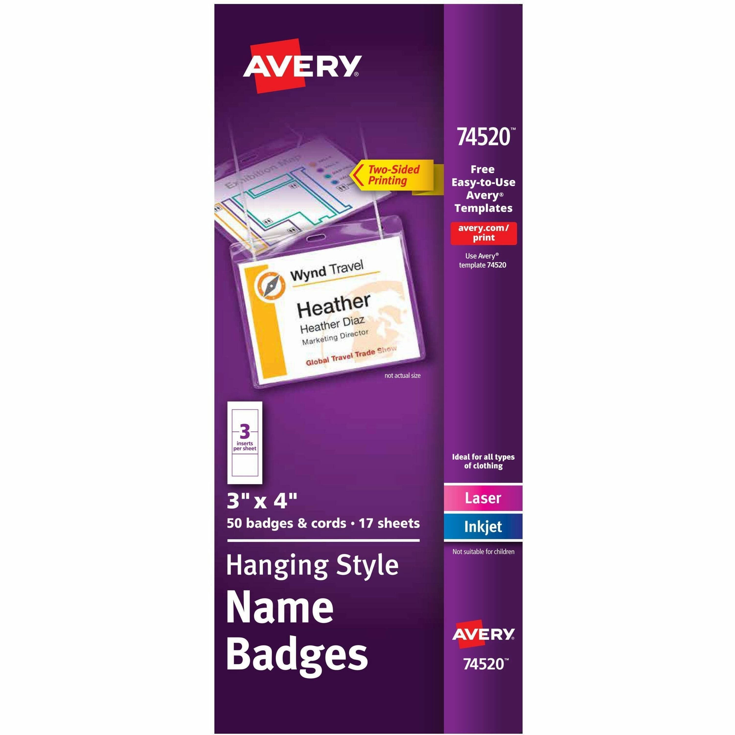 8 1/2" x 11" - Durable, Micro Perforated, Printable, PVC-free, Double-sided, Smudge-free - White - 50 / Box