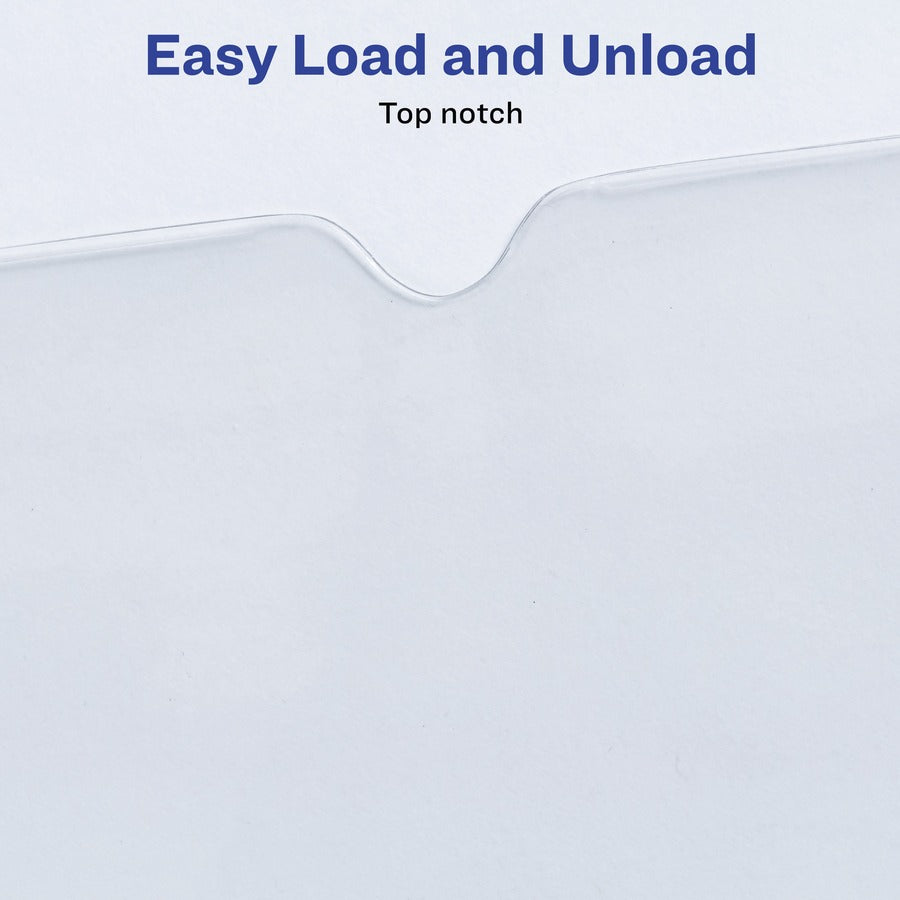 Avery&reg; Vinyl File Pocket - 9" x 12" - 60 Sheets Capacity - 1 Pocket(s) - Vinyl - Clear - 10 / Pack