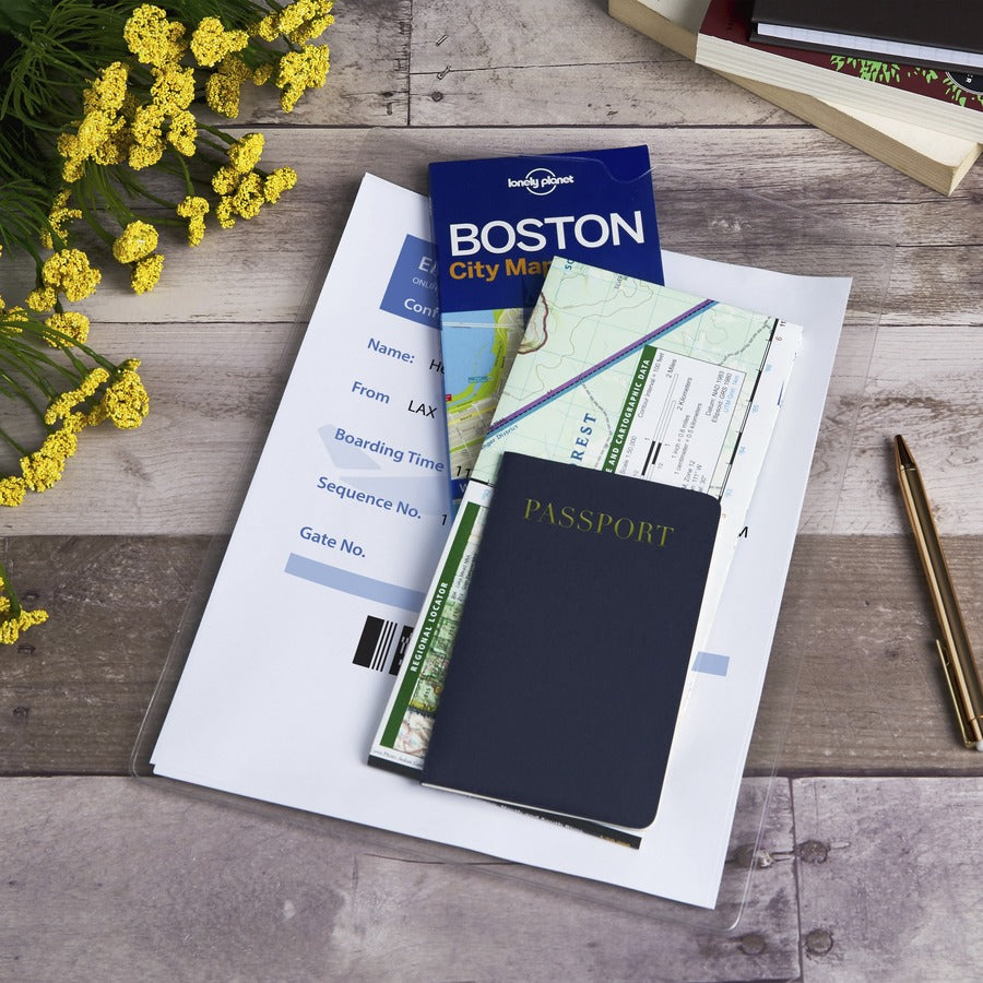 Avery&reg; Vinyl File Pocket - 9" x 12" - 60 Sheets Capacity - 1 Pocket(s) - Vinyl - Clear - 10 / Pack