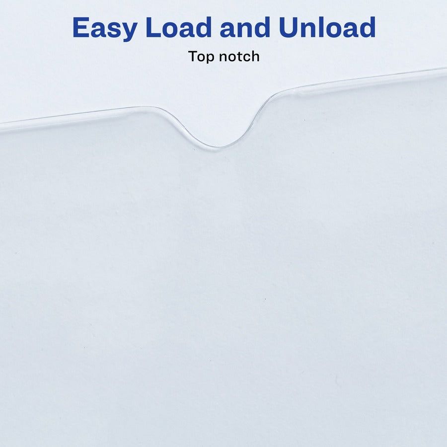 Avery&reg; Vinyl File Pocket - 4" x 6" - 30 Sheets Capacity - 1 Pocket(s) - Vinyl - Transparent - 0% Recycled - 10 / Pack