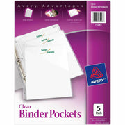 8 1/2" x 11" - 20 Sheets Capacity - 3 Pocket(s) - Polypropylene, Plastic - Clear - 0% Recycled - 5 / Pack
