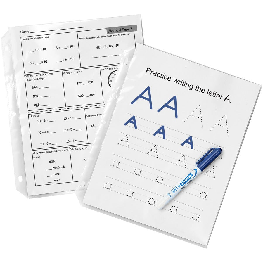 Sheet Capacity - For Letter 8 1/2" x 11" Sheet - Ring Binder - Top Loading - Diamond Clear - Polypropylene - 25 / Pack