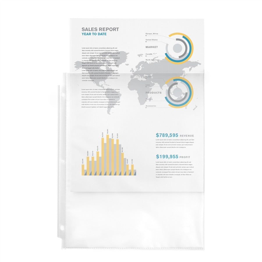 Avery&reg; Standard Weight Sheet Protectors - Sheet Capacity - For Letter 8 1/2" x 11" Sheet - Ring Binder - Top Loading - Clear - Polypropylene - 1 Box