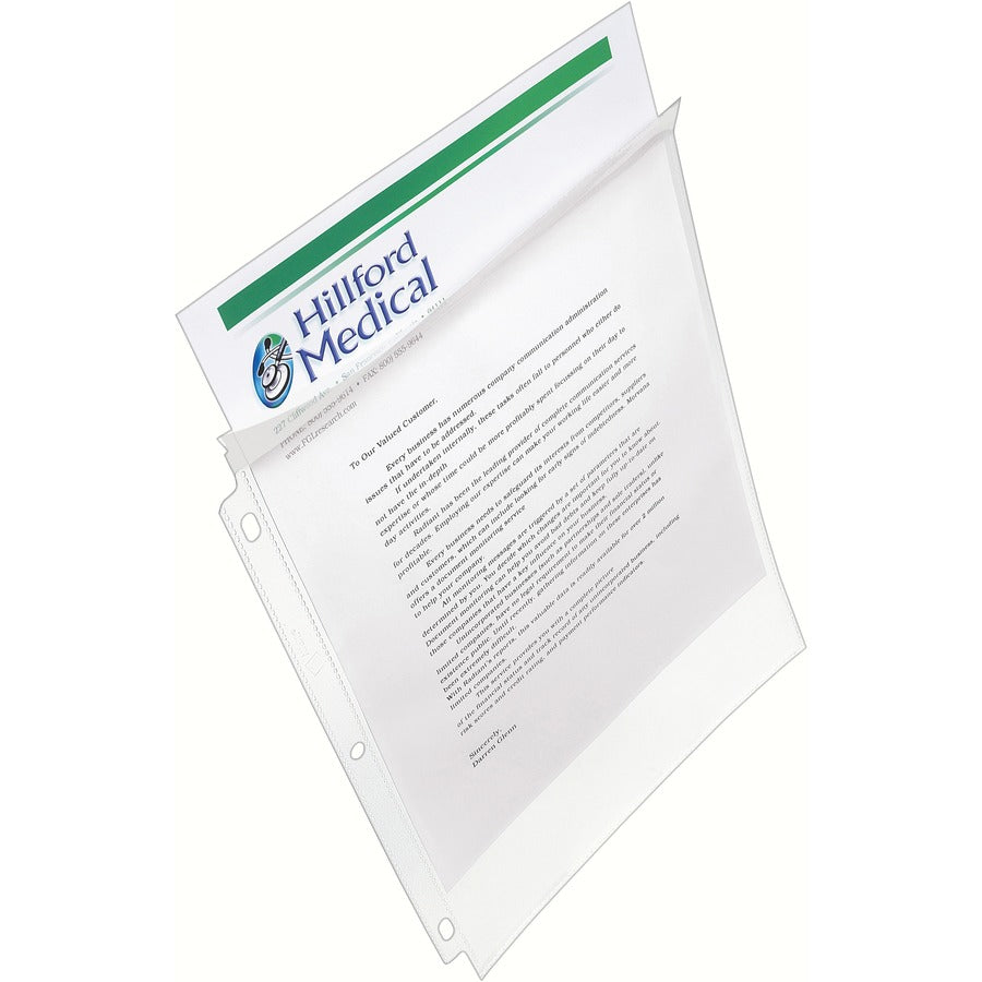 Avery&reg; Secure Top Sheet Protectors - For Letter 8 1/2" x 11" Sheet - 3 x Holes - Ring Binder - Top Loading - Clear - Polypropylene - 1 Pack