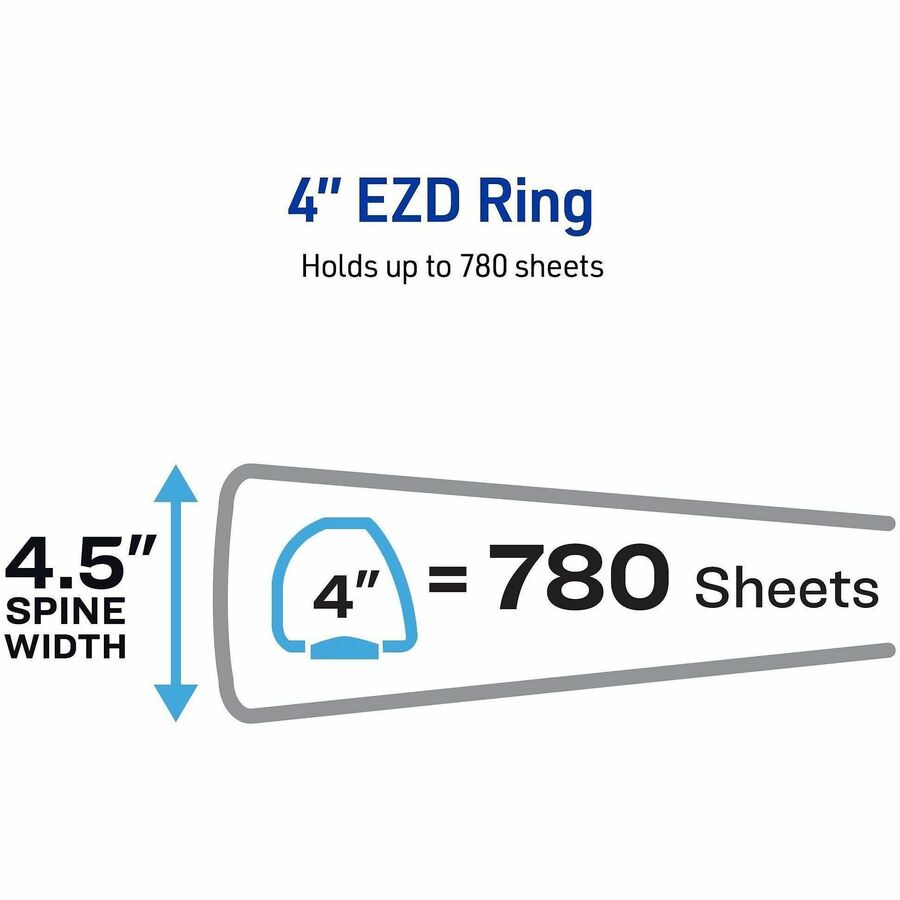 Avery&reg; Heavy-Duty Binder, 4" One Touch EZD(R) Rings, White (79104)