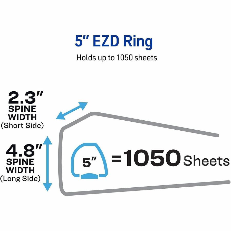 Avery&reg; Heavy-Duty Binder, 5" One Touch EZD(R) Rings, White (79106)