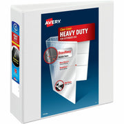 Avery&reg; Heavy-Duty Binder, 3" One Touch EZD(R) Rings, White (79193)