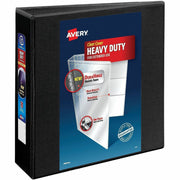 Avery&reg; Heavy Duty View Binder 3" , One Touch™ Locking D Rings, Black