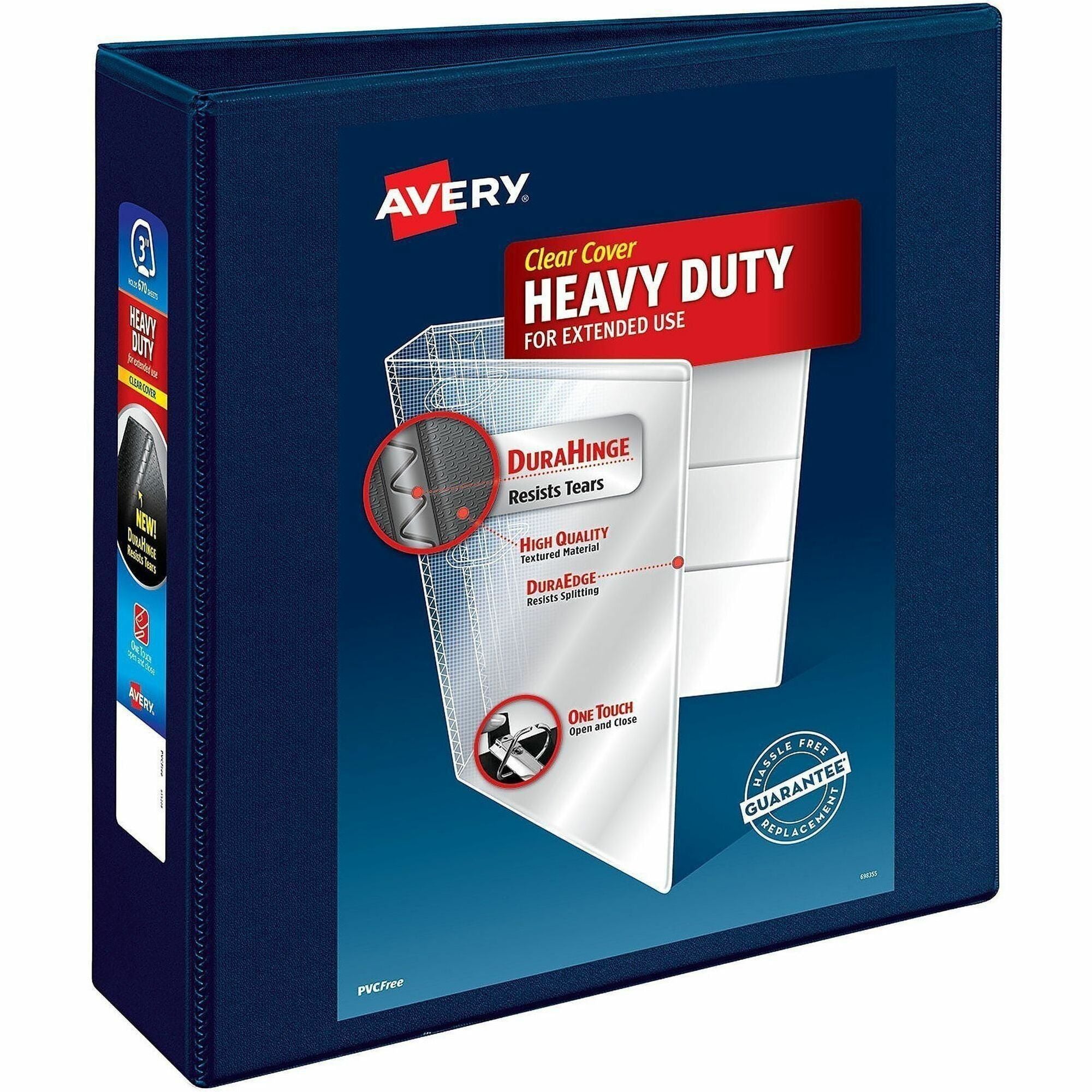 Avery&reg; Heavy-Duty View Navy Blue 3" Binder (79803)
