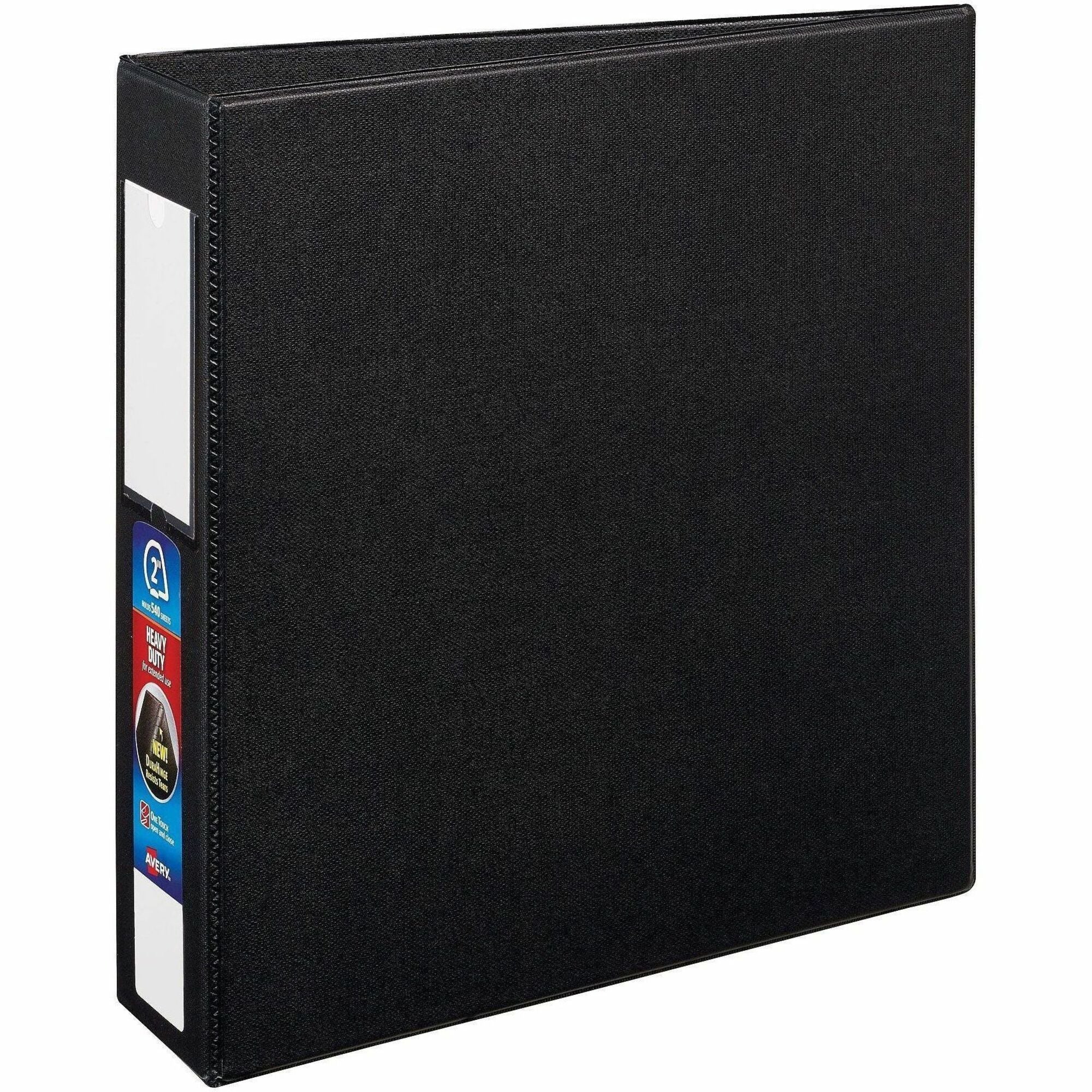 Avery&reg; Heavy Duty Binder 2" , One Touch™ Locking D Rings, Black