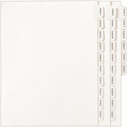 1 x Divider(s) - Side Tab(s) - EXHIBIT A-Z - 25 Tab(s)/Set - 8.5" Divider Width x 11" Divider Length - Letter - 8.50" Width x 11" Length - White Paper Divider - White Tab(s) - 20% Recycled - 1 Set