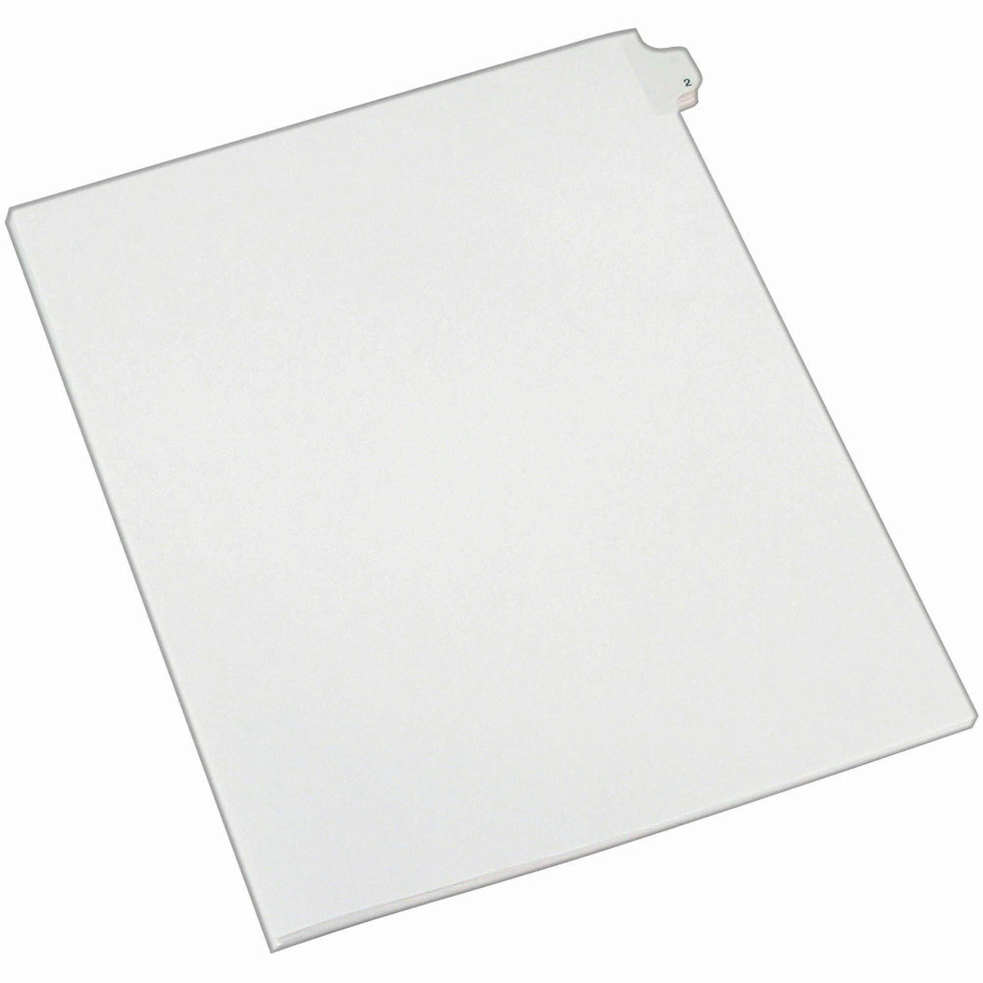 Avery&reg; Alllstate Style Individual Legal Dividers - 25 x Divider(s) - Side Tab(s) - 2 - 1 Tab(s)/Set - 8.5" Divider Width x 11" Divider Length - Letter - 8.50" Width x 11" Length - White Paper Divider - 20% Recycled - 1 Pack